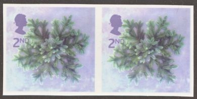 2002 2nd Christmas Imperf pair SG 2321b cat £80