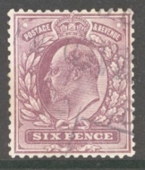 SG 301 6d Dull Purple on Dickinson Paper
