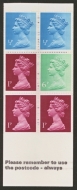 10p Booklet FA3 variety wide phosphor band at left (narrow at right) good perfs