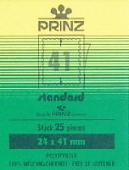 24x41  Prinz Stamp Mounts packet of 25 for Vert Comms 1960-1970