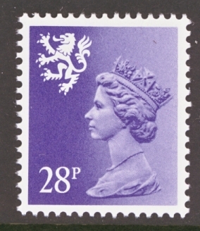 SG  S74 28p violet